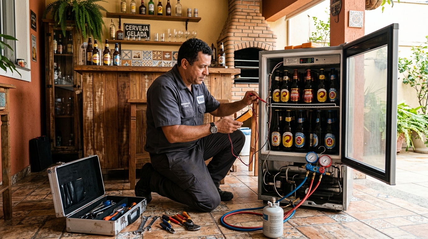Recarga de gás refrigerante de cervejeira em Palmas‑TO